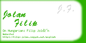 jolan filip business card